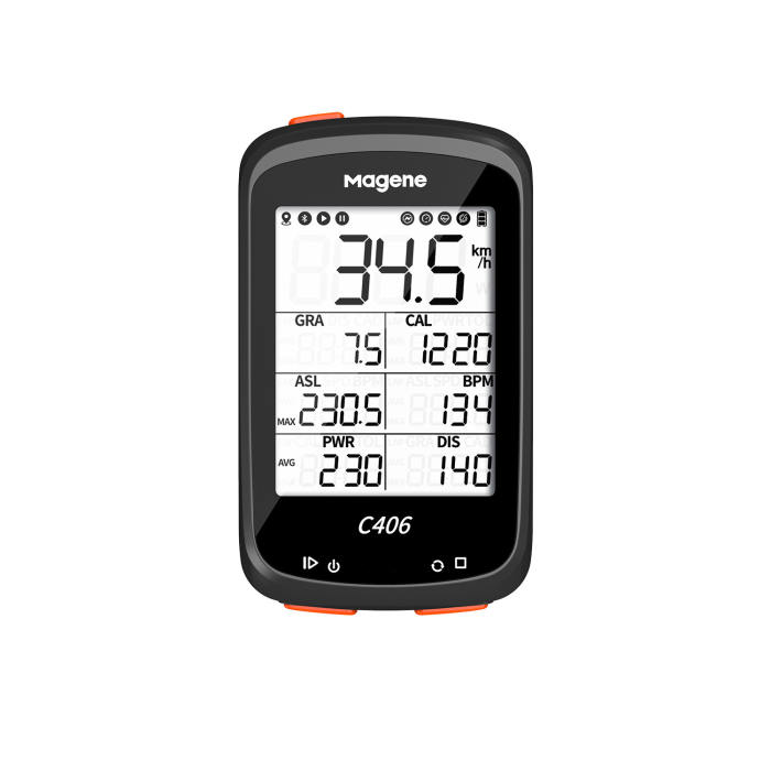 Compteur GPS Magene C406 Pro avec Support Décalé - 110 Fonctions